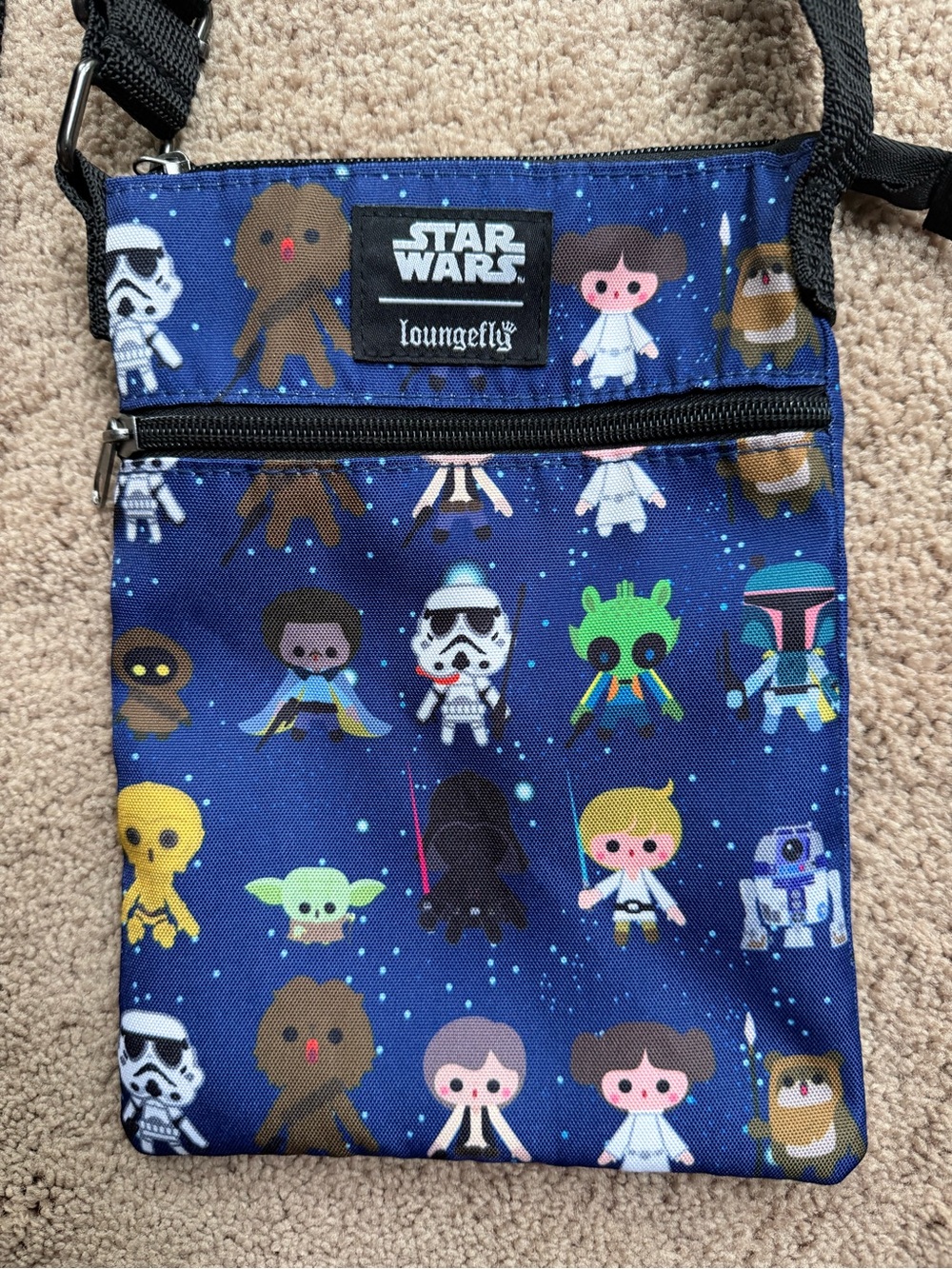 Loungefly StarWars Character Blue Print Crossbody Bag/Purse